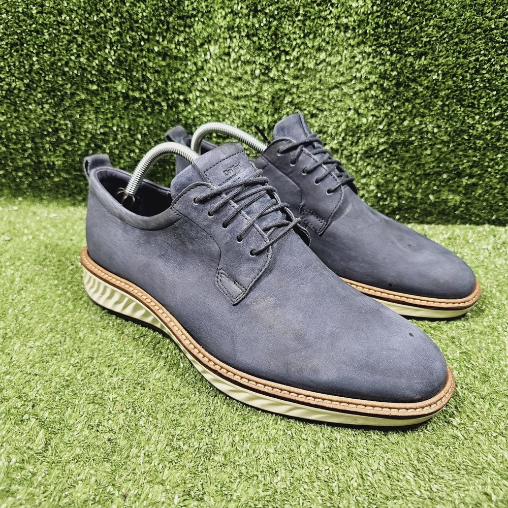 Ecco ST 1 Hybrid Lite‎ Blue Leather Lace Up Cadual Sneakers Mens Size 8 8.5